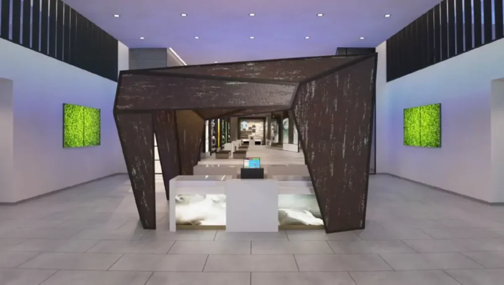 Plant 13 Lobby with tables and chairs