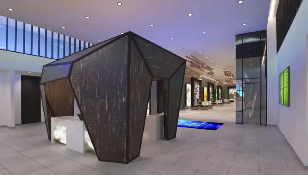 Plant 13 Lobby with tables and chairs