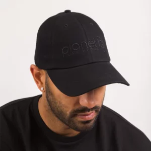 planet 13 logo black dad hat copy scaled