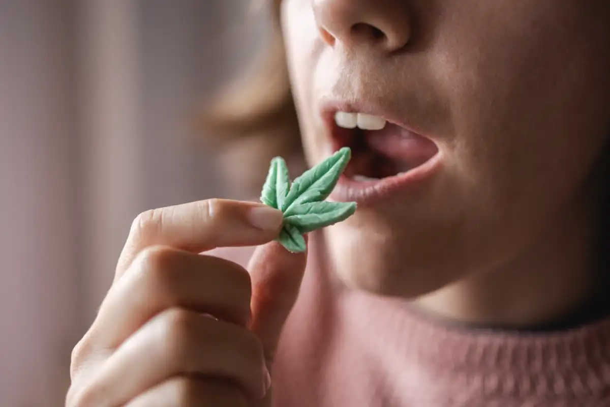 Woman enjoying her Cannabis Candy